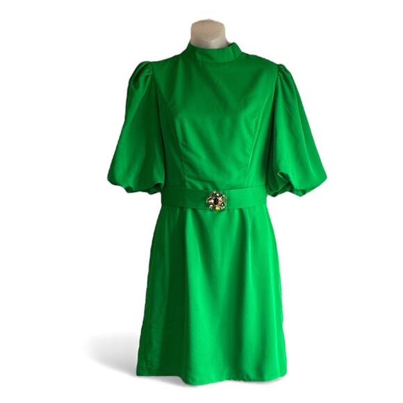 Flying Tomato retro style mini sheath dress kelly green - Picture 5 of 12
